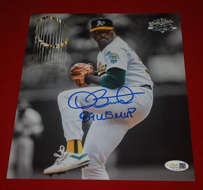 Foto firmada por Dave Stewart Oakland Athletics 8X10 certificado de autenticidad JSA WC240037 Foto 1 de 3
