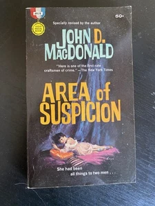 Area of Suspicion by John D. MacDonald Vintage 1961 Fawcett PB 1961 Very Good - Imagen 1 de 4