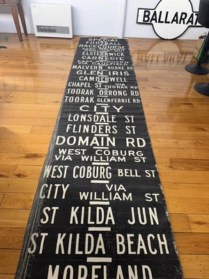 Rare original vintage industrial W Class tram destination role intact rare - image 1 of 4