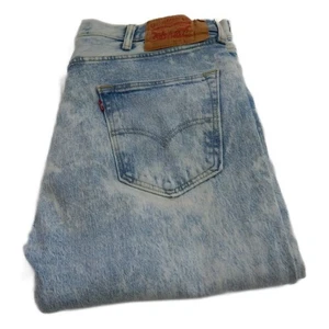 Levi 501 Straight Jeans Regular Blue Waist 38 Leg 34 W38 L34 Button Fly (Q7240) - Picture 1 of 9