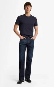 Pantalones de mezclilla relajados de pierna recta 7 For All Mankind Austyn para hombre oscuros 36 (bin P198) - Imagen 1 de 15