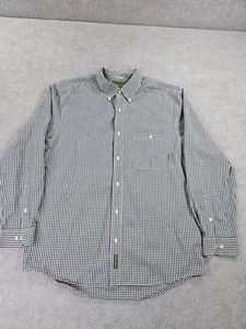 Camisa Timberland Para Hombre Grande Azul Blanco Guinga Botones Manga Larga Bolsillo - Imagen 1 de 15