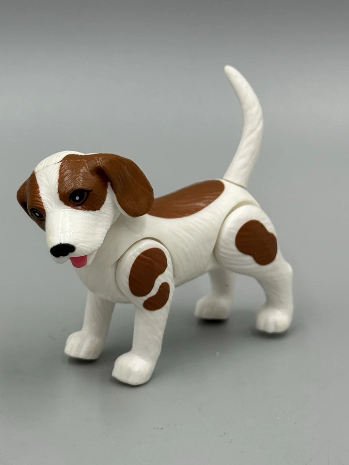 Mattel Barbie veterinaria 1995 Pet Doctor marrón blanco perro cachorro manchado figura de colección Foto 1 de 4