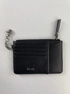 The Sak Iris Card Wallet Black Etui 1112 Small Zip Around ID Leather - Bild 1 von 3