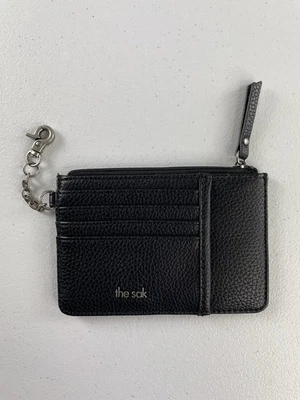 The Sak Iris 卡钱包黑色小袋 1112 小号拉链 ID 皮革 — 第 1/3 张图片