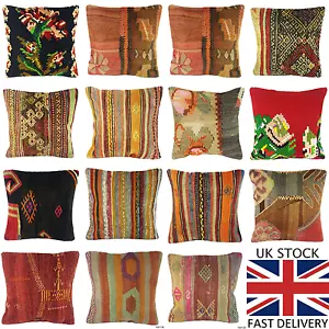 Copricuscino Kilim ZAWA® Lana Lusso Turco Marocchino Colorato 16'' 40cm - Foto 1 di 10