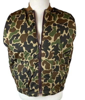 VTG Bob Allen Green Duck Camo Orange Reversible Insulated Hunting Safety Vest M - Image 1 of 4