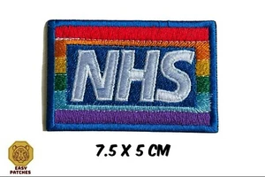PARCHE DE HIERRO BORDADO/COSER DE SOPORTE NHS RAINBOW THANK YOU SHOW - Imagen 1 de 1