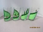 Lot of 4 SLANTED / TILTED HIKING UNCOMMON GOODS DRINKING GLASS ITALY 10 OZ