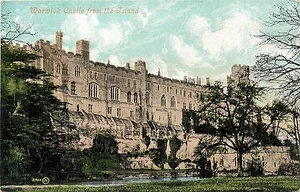 Postal Castillo de Warwick de la isla Inglaterra - Imagen 1 de 2