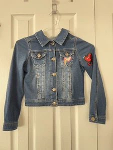 Mudd Girls Blue Denim Light Factory Distressed Jean Jacket (Size 10) - Picture 1 of 14