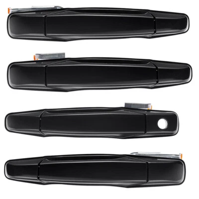 4PCS Black Exterior Door Handle For 07-13 Escalade Silverado GMC Cadillac - Image 1 of 4