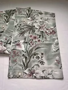 Vintage JCPenney "Abendlied" Blumen Vorhänge Set 2 Paneele 86 x 40" & Raffbänder - Bild 1 von 17