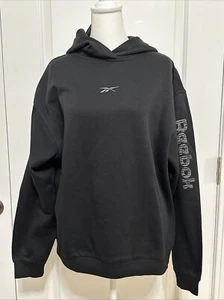 Sudadera con Capucha Negra Mediana Reebok MS NUEVA CON ETIQUETAS - Imagen 1 de 7