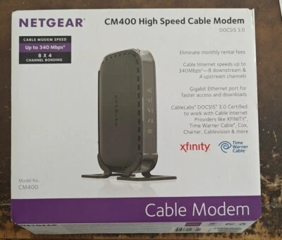 Conexión de canales Netgear DOCSIS 3.0 (CM400-100NAS) 340 Mbps 8 x 4  Foto 1 de 4
