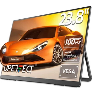 Portable Monitor for Laptop 100Hz Gaming Display 23.8" Laptop Screen Extender - Picture 1 of 12