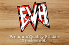 EVH Eddie Van Halen Premium Fan Art Sticker Rock 3 inches FREE SHIPPING