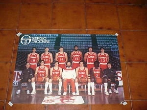 MANIFESTO POSTER PALLACANESTRO BASKET SIMAC SERGIO TACCHINI ANNI 1970/80 CIRCA - Picture 1 of 1