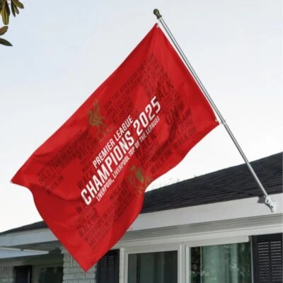Liverpool FC 3D House Flag Premier League Champion 2025 - Image 1 of 4