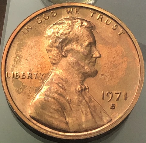 1971-S Proof Lincoln Memorial Penny / Small Cent - 95% Copper Cover