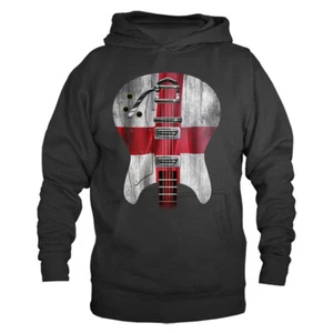 Sudadera con capucha gráfica de banda de música de Inglaterra con bandera corporal de guitarra - Imagen 1 de 10