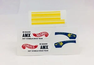 Hot Wheels Redline (AMX PERSONALIZADO) ~ JUEGO DE CALCOMANÍAS DE AFEITADORA EDI~ - Imagen 1 de 1