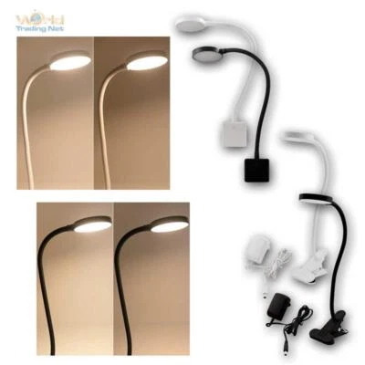 LED Lese-Leuchte dimmbar per Touch mi Klemme o für Steckdose Tisch-Lampe-Leuchte - Bild 1 von 4