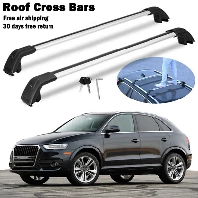 Cross Bars Fits For Audi Q3 2012-2018 Roof Rack Cargo Bars  Crossbar Alu 2PCS - Image 1 of 4