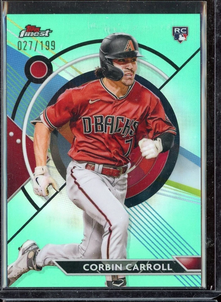 2023 Topps Finest Aqua Refractors #24 Corbin Carroll 027/199 - Image 1 of 1