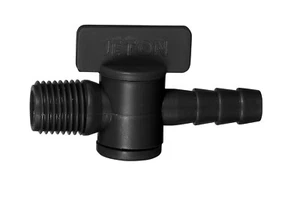 1/4" NPT Ventil mit Nippel (Außengewindeanschluss), schwarz - Picture 1 of 2