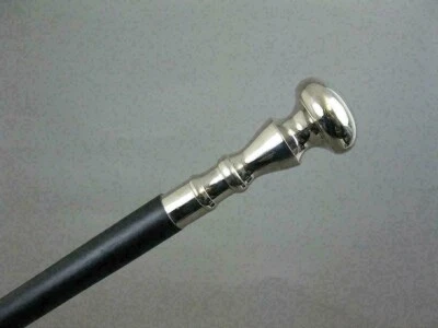 Bastón Bastón Madera y Clásico Metal Fundido Latón Perilla Mango Hecho a Mano Estilo Foto 1 de 4