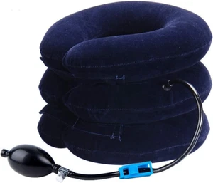 Dispositivo de tracción de cuello cervical estirador de cuello inflable, fácil de usar para crónicas - Imagen 1 de 12