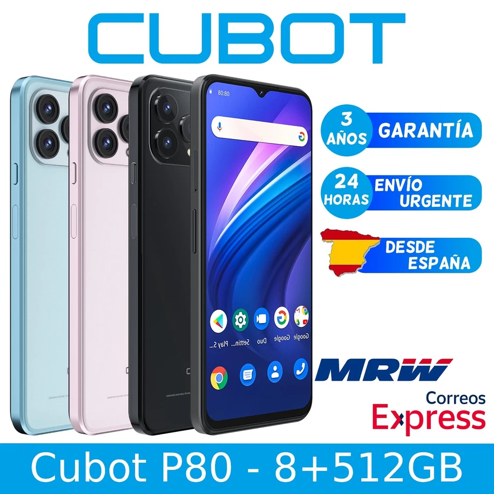 Cubot P80 4G 8/512GB 6.5" 5200mAh Smartphone Android 13 Teléfono Móvil Libre - Imagen 1 de 1