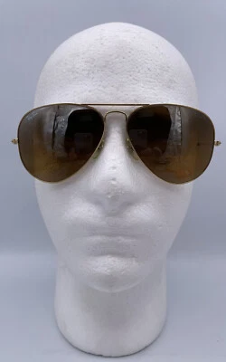 Винтажные золотистые авиаторы Bausch And Lomb L1632-VUAS стекло класс Brn зеркало 58-14 - Изображение 1 из 4