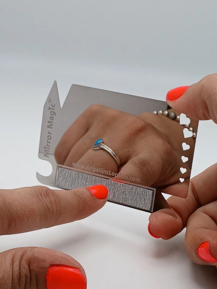 Mobile Phone Case Mirror Magic 7-in-1 Mirrored Beauty Travel Card Nail File Gift - Image 1 of 4