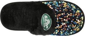 FOCO NFL Womens Ladies Sequin Fashion Slippers New York Jets Large New w/ Tags! - Picture 1 of 7