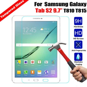 2Pcs for SAMSUNG GALAXY Tab S2 9.7 T810 T815 Tempered Glass Screen Protector - Picture 1 of 18