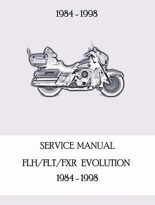 Manual de reparación de servicio impreso Harley Davidson FLH FLT FXR Evolution 1984-1998 Foto 1 de 4
