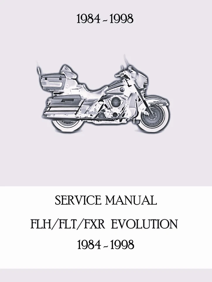 Manual de reparación de servicio impreso Harley Davidson FLH FLT FXR Evolution 1984-1998 Foto 1 de 4