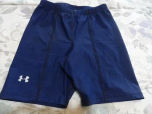 Girls Blue Under Armour Compression Bike Shorts - SZ XS - Picture 1 of 3