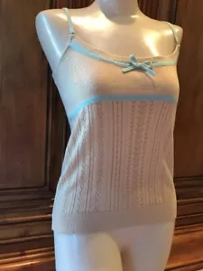 NWT Designer GAUGE Cotton Knit Tank Large Adorable Soft Stunning - Picture 1 of 12