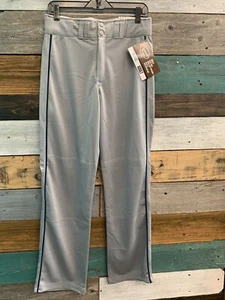Men’s Louisville Slugger Baseball Pants Grey With Navy Blue Stripe Size Medium - Picture 1 of 7