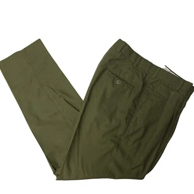 Vtg 50’s NL New Libas Men's GREEN Dress Pants PLEATED Slacks ROCKABILLY Trousers - Image 1 of 4