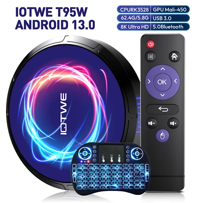 IOTWE Android13.0 TV BOX 128GB 4GB Smart 8K HD 5G WIFI H616 Media Player Quad core DE