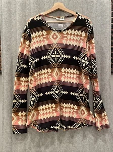 Mumu Mellow Langarm Aztekenmuster Größe Large Kleid Pullover Neu mit Etikett - Bild 1 von 18