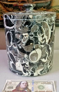 Natural Stone Marble Urn, cookie jar or table vase. - Picture 1 of 9