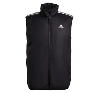 adidas Essentials Men's Insulated Puffer Vest Gilet Jacket Black White GT9151 - Picture 1 of 10