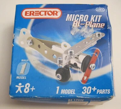 2013 Erector Micro Kit Bi-Plane - New - Image 1 of 4