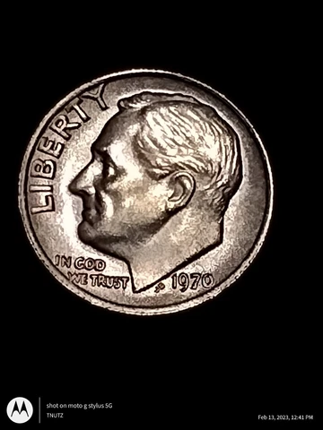 1970 No S Mint Mark Roosevelt Dime - Clad Cover
