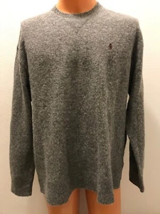 Polo Ralph Lauren Men's 100% Lambswool Gray Sweater Large - Picture 1 of 7
